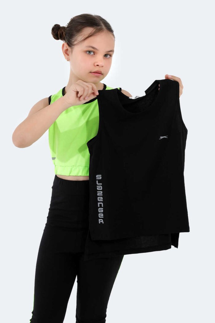 Slazenger DYLAN Kız Çocuk Kolsuz T-Shirt Siyah - Görsel 3