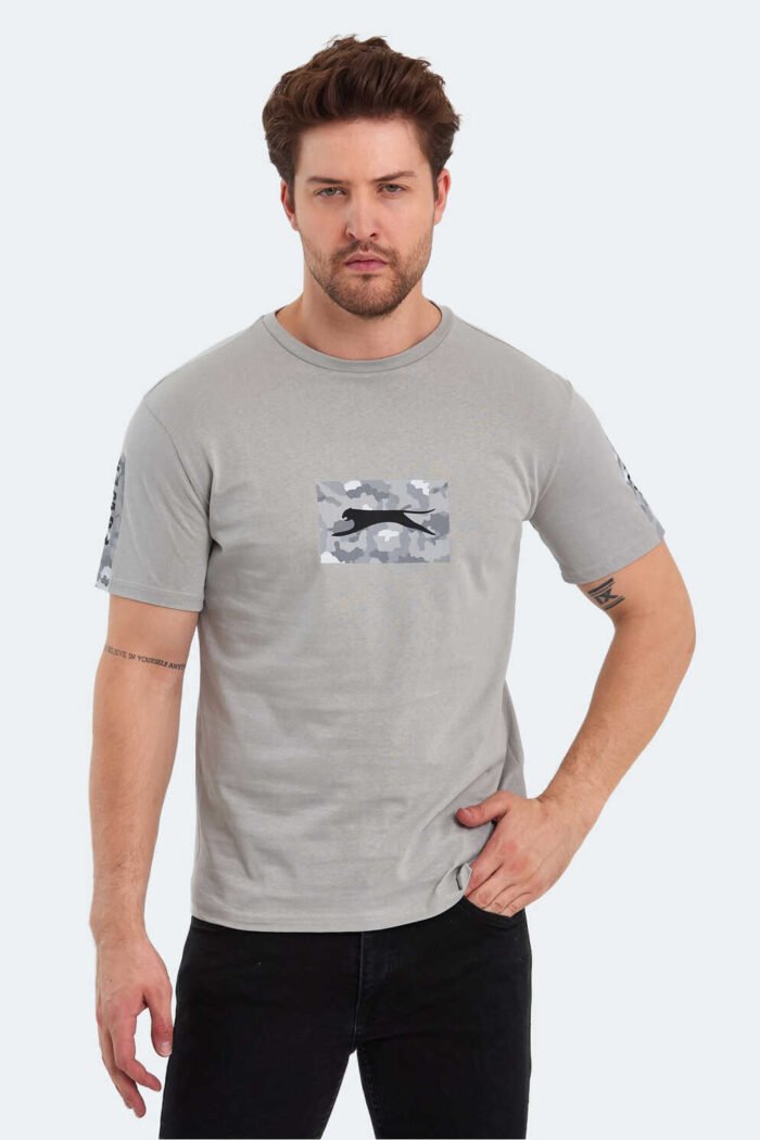 Slazenger PADERAU Erkek T-Shirt Taş Gri - Görsel 1
