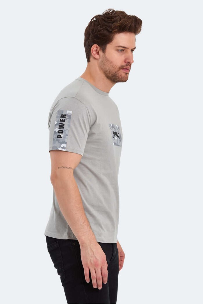 Slazenger PADERAU Erkek T-Shirt Taş Gri - Görsel 5