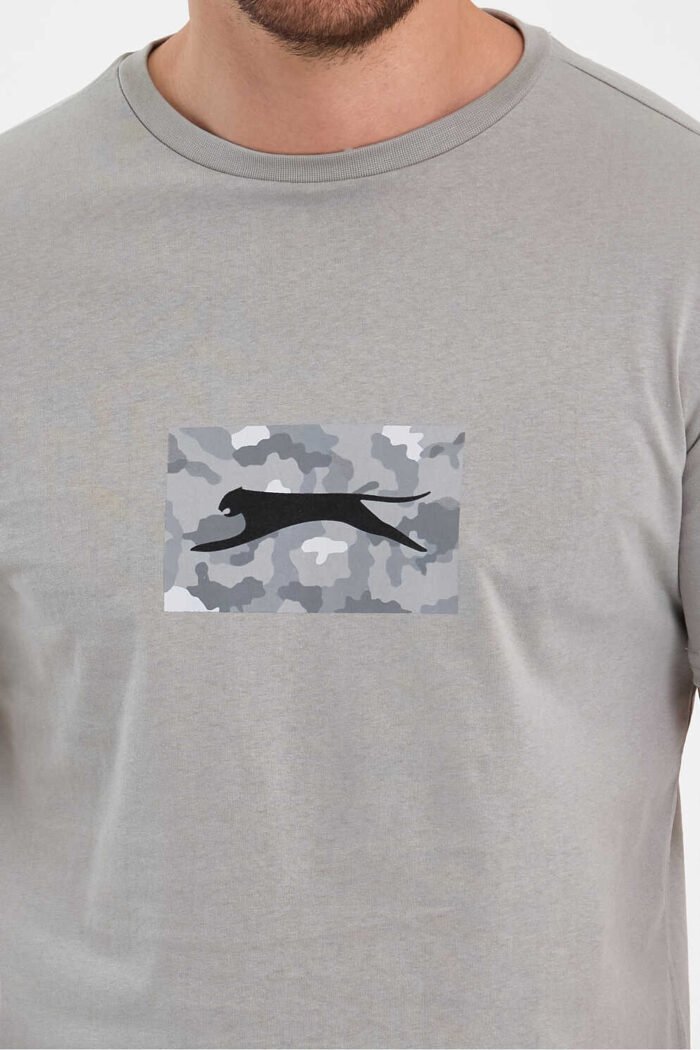 Slazenger PADERAU Erkek T-Shirt Taş Gri - Görsel 4