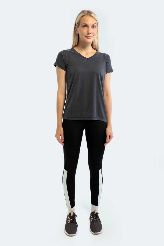 slazenger-play-kadin-t-shirt-k-t-shirt-slazenger-st12tk291-744024-10-B Slazenger PLAY Kadın Kısa Kollu T-Shirt Koyu Gri - Görsel 2