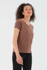 Slazenger PLAY Kadın Kısa Kollu T-Shirt Kahve