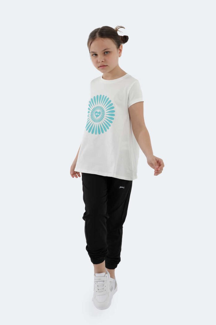 Slazenger POSEIDON Kız Çocuk Kısa Kollu T-Shirt Ekru - Görsel 2