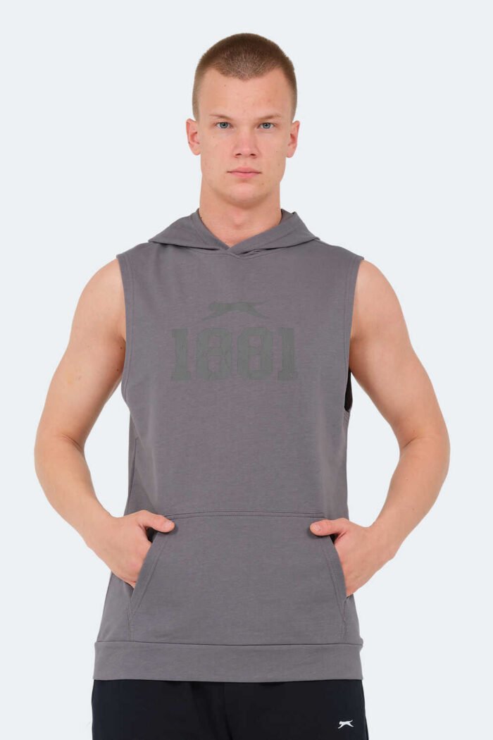 Slazenger VASILISA Erkek T-Shirt Koyu Gri - Görsel 1