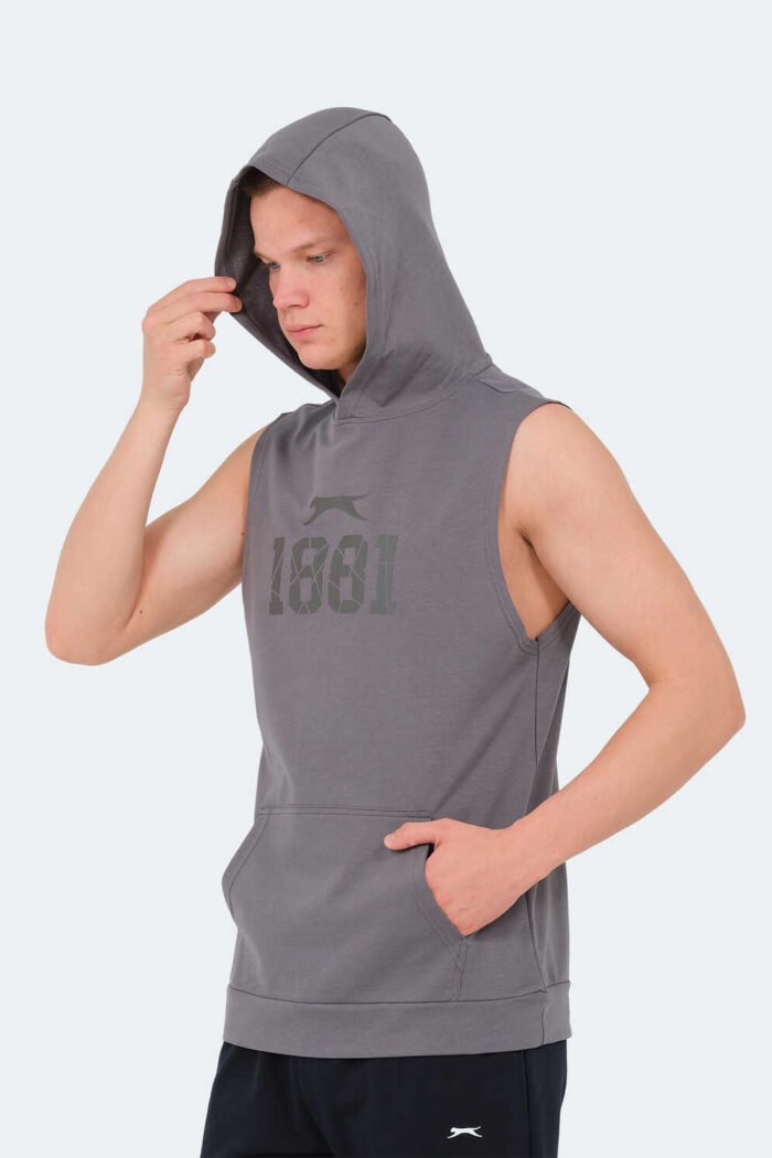 Slazenger VASILISA Erkek T-Shirt Koyu Gri - Görsel 3