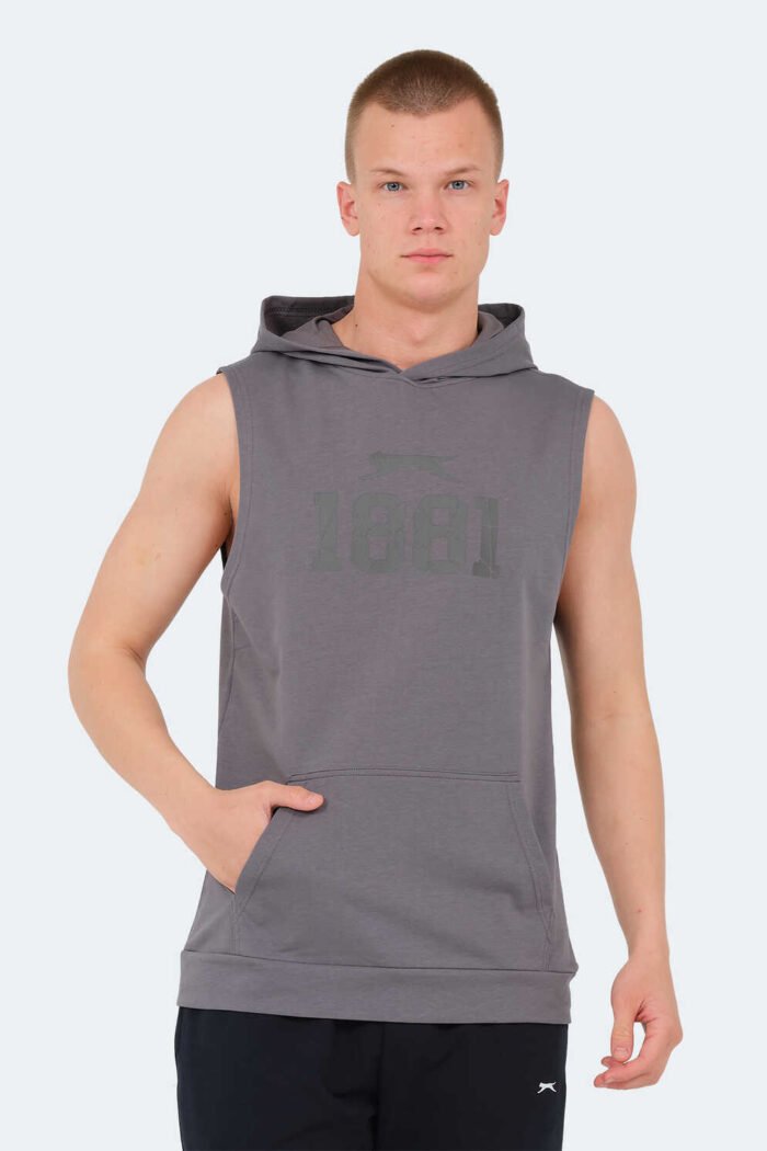 Slazenger VASILISA Erkek T-Shirt Koyu Gri - Görsel 2