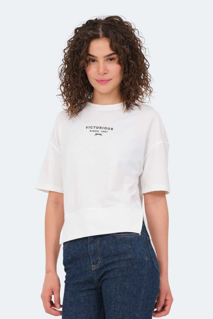 Slazenger VILLAGE Kadın Tişört Ekru - Görsel 1