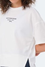 Slazenger VILLAGE Kadın Tişört Ekru - Görsel 3