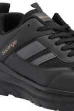 Slazenger ITUAN Erkek Sneaker Ayakkabı Siyah - Siyah - Görsel 3