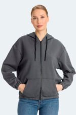 Slazenger KIMBERLEY Kadın Sweatshirt Koyu Gri