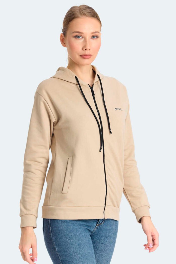 Slazenger KINET Kadın Sweatshirt Bej - Görsel 5