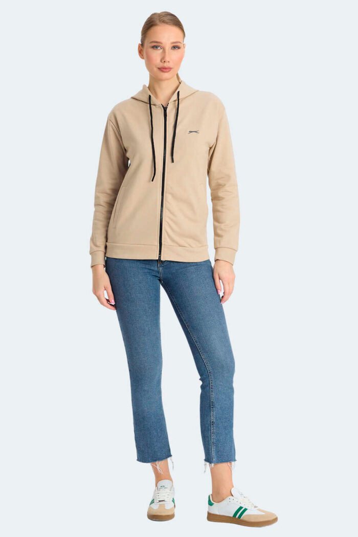 Slazenger KINET Kadın Sweatshirt Bej - Görsel 2