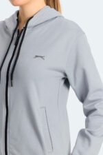 Slazenger KINET Kadın Sweatshirt Gri - Görsel 4