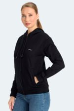 Slazenger KINET Kadın Sweatshirt Siyah - Görsel 2