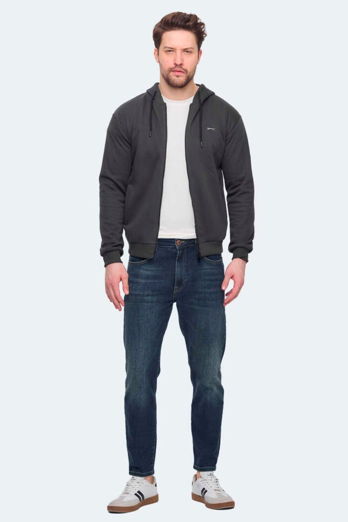 Slazenger KOZZAX Erkek Sweatshirt Antrasit - Görsel 3