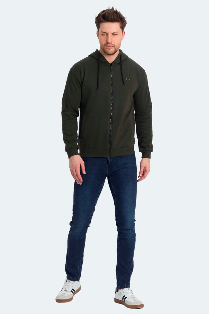 Slazenger KOZZAX Erkek Sweatshirt Haki - Görsel 1