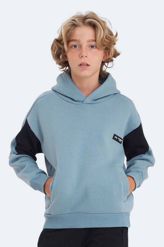 Slazenger LAYNE Unisex Çocuk Sweatshirt Mavi - Lacivert - Görsel 1