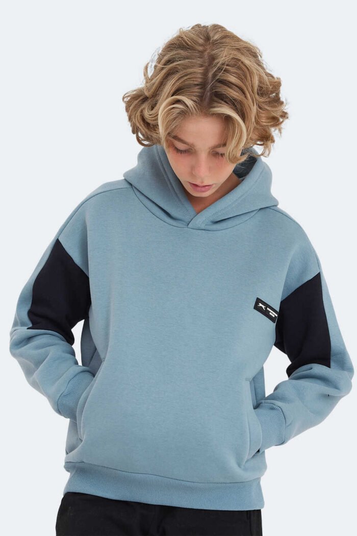 Slazenger LAYNE Unisex Çocuk Sweatshirt Mavi - Lacivert - Görsel 5