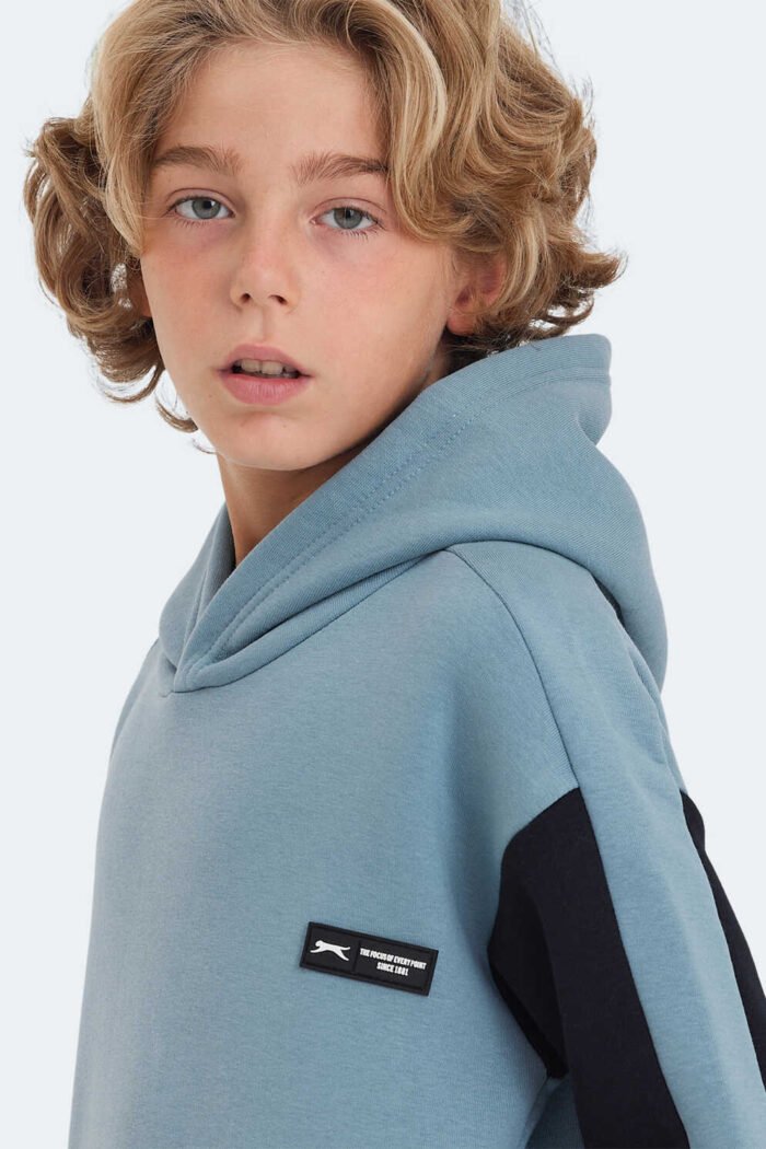 Slazenger LAYNE Unisex Çocuk Sweatshirt Mavi - Lacivert - Görsel 3