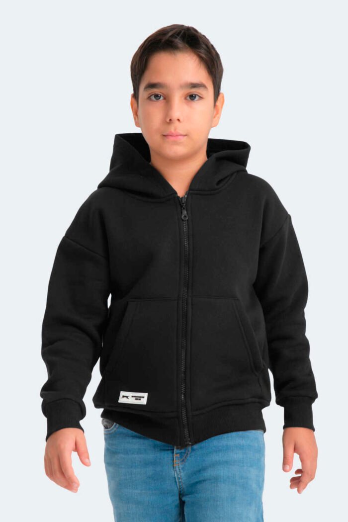 Slazenger LEKAN Unisex Çocuk Sweatshirt Siyah - Görsel 1