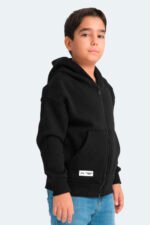 Slazenger LEKAN Unisex Çocuk Sweatshirt Siyah - Görsel 3