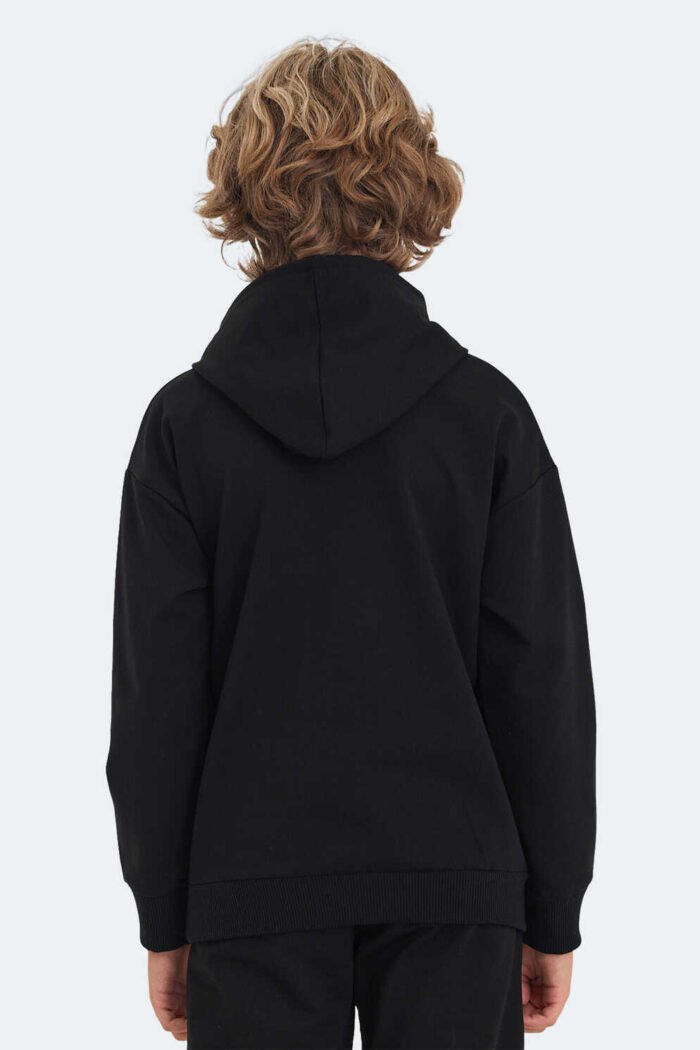 Slazenger LETTO Unisex Çocuk Sweatshirt Siyah - Görsel 5