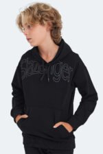 Slazenger LETTO Unisex Çocuk Sweatshirt Siyah - Görsel 4