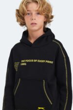 Slazenger LEVON Unisex Çocuk Sweatshirt Siyah - Görsel 4