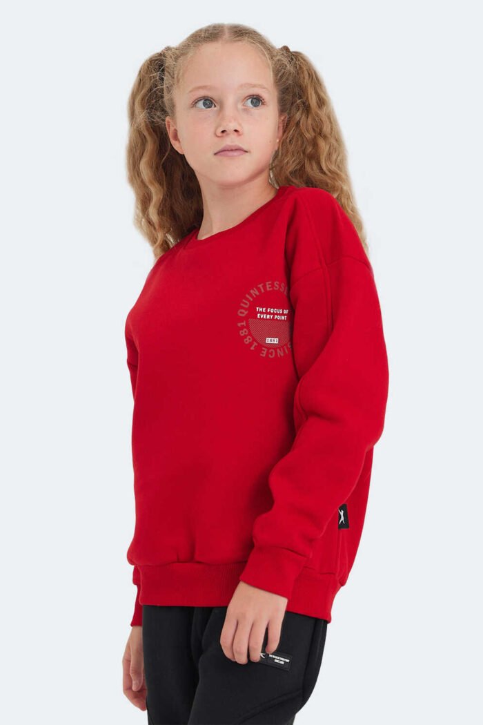 Slazenger LONE Kız Çocuk Sweatshirt Kırmızı - Görsel 4