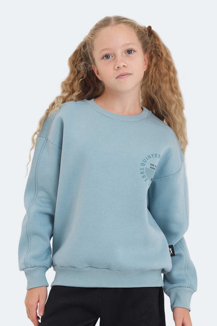 Slazenger LONE Unisex Çocuk Sweatshirt Mavi - Görsel 1