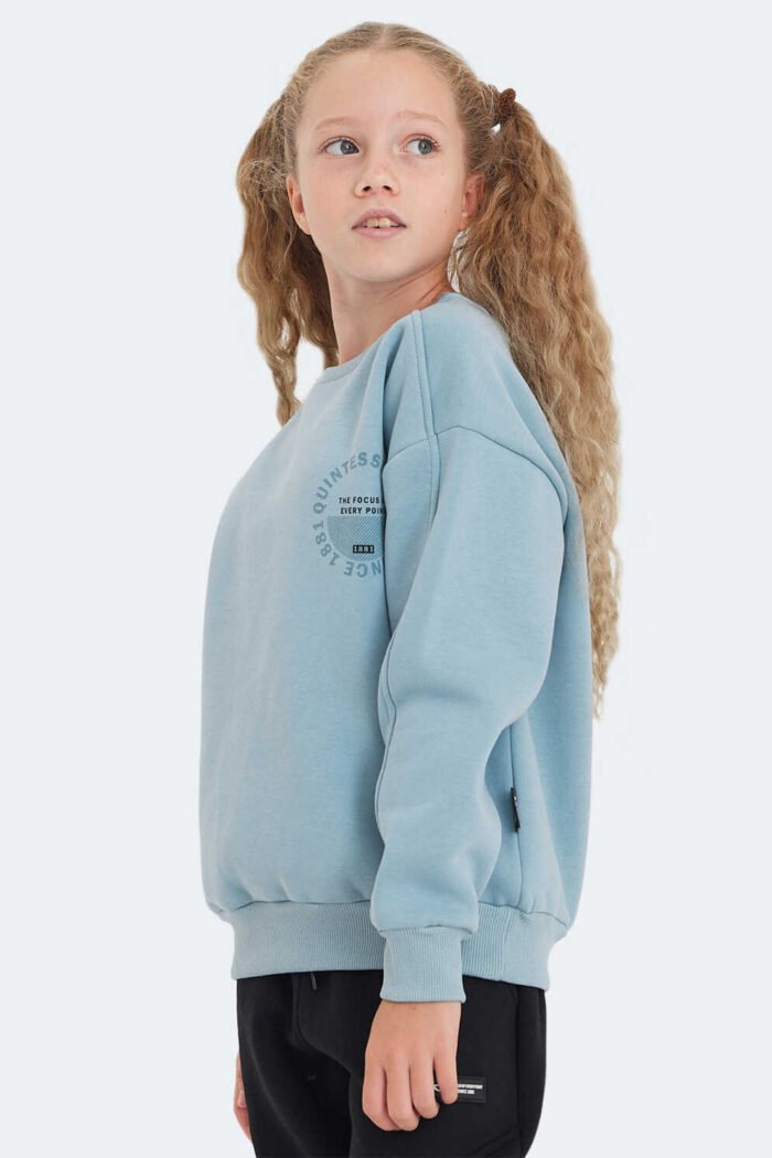 Slazenger LONE Unisex Çocuk Sweatshirt Mavi - Görsel 4