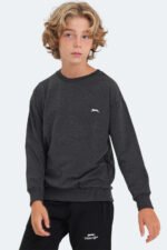 Slazenger LUPPA Unisex Çocuk Sweatshirt Koyu Gri - Görsel 2