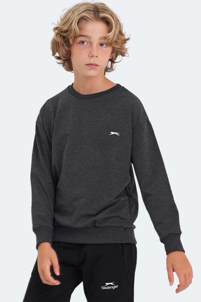 Slazenger LUPPA Unisex Çocuk Sweatshirt Koyu Gri - Görsel 2