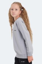 Slazenger LUPPA Unisex Çocuk Sweatshirt Taş Gri - Görsel 5