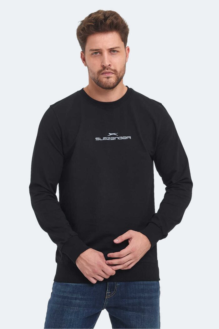 Slazenger ORTWIN Erkek Sweatshirt Siyah - Görsel 1