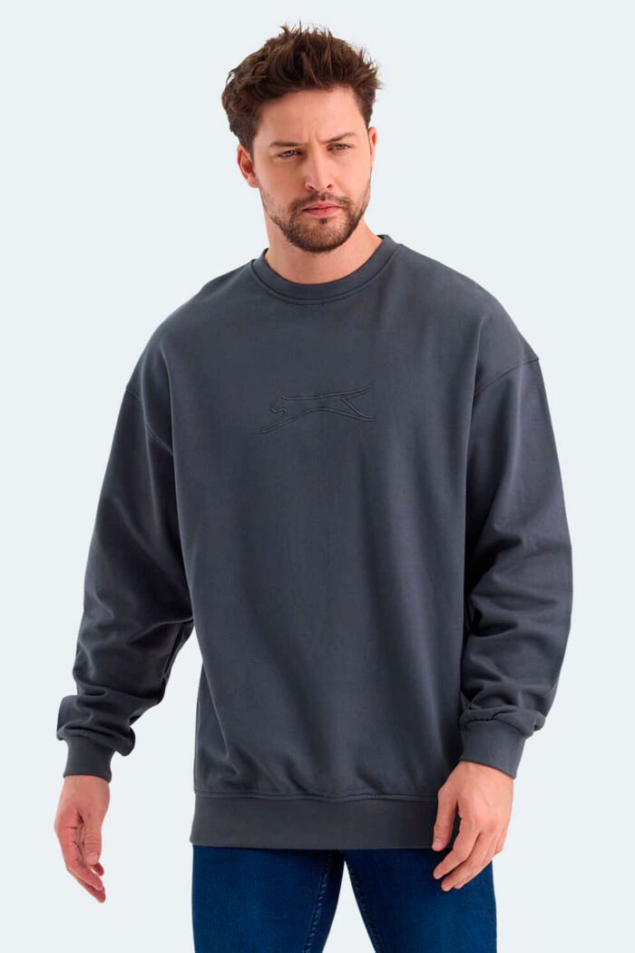 Slazenger VADIK Erkek Sweatshirt Koyu Gri - Görsel 1