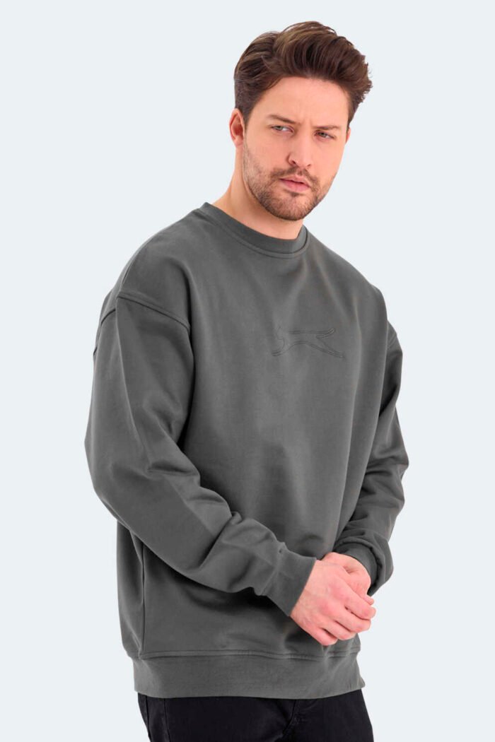 Slazenger VADIK OVERSIZE Erkek Sweatshirt Haki - Görsel 4