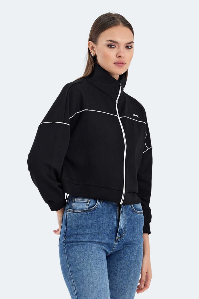 Slazenger VALENCIA Kadın Sweatshirt Siyah - Görsel 4