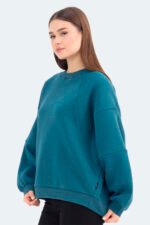 Slazenger VIA Kadın Sweatshirt Petrol