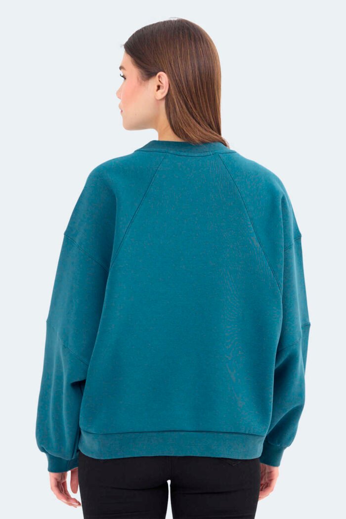 Slazenger VIA Kadın Sweatshirt Petrol - Görsel 2