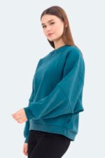 Slazenger VIA Kadın Sweatshirt Petrol - Görsel 4