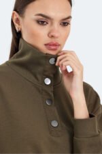 Slazenger VIDAL Kadın Sweatshirt Haki - Görsel 4