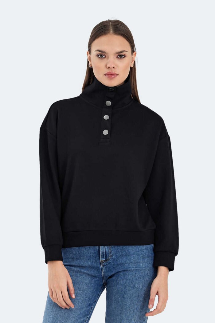 Slazenger VIDAL Kadın Sweatshirt Siyah - Görsel 1