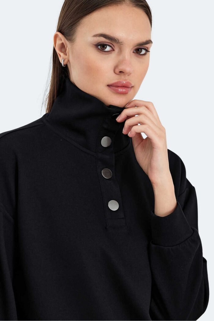 Slazenger VIDAL Kadın Sweatshirt Siyah - Görsel 4