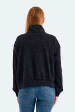 Slazenger VIEWER OVERSIZE Kadın Sweatshirt Siyah - Görsel 2