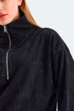 Slazenger VIEWER OVERSIZE Kadın Sweatshirt Siyah - Görsel 3