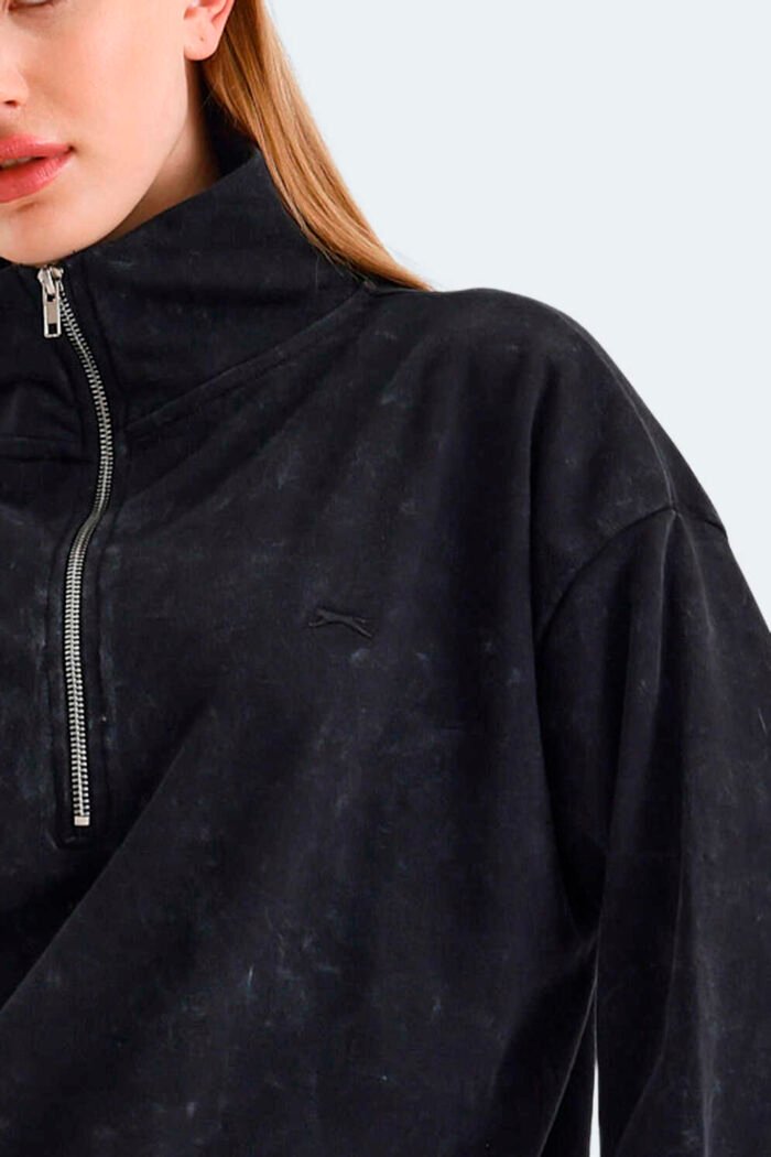 Slazenger VIEWER OVERSIZE Kadın Sweatshirt Siyah - Görsel 3