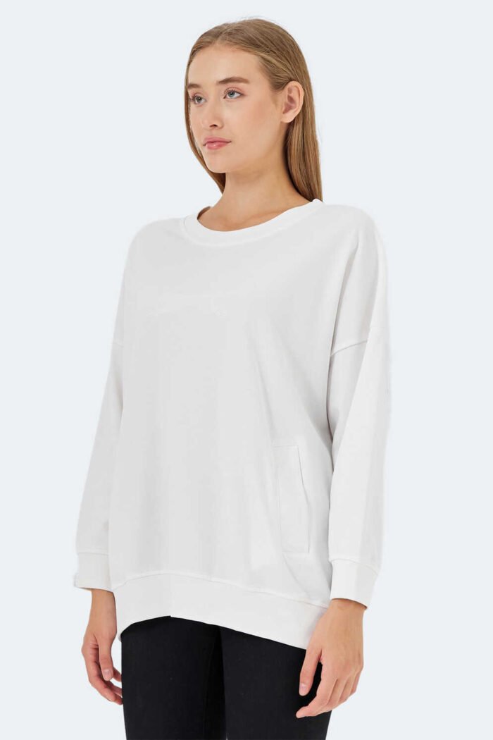 Slazenger VIKENTI SW Kadın Sweatshirt Beyaz - Görsel 5