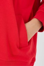 Slazenger VIKENTI SW Kadın Sweatshirt Kırmızı - Görsel 4