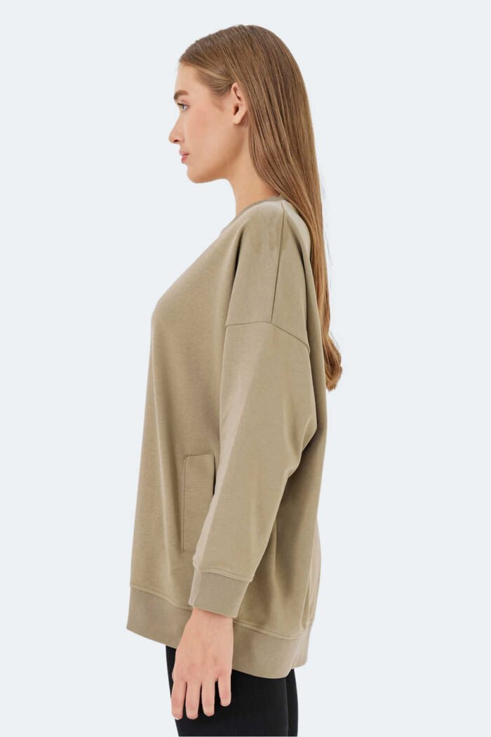 Slazenger VIKENTI SW Kadın Sweatshirt Koyu Yeşil - Görsel 5